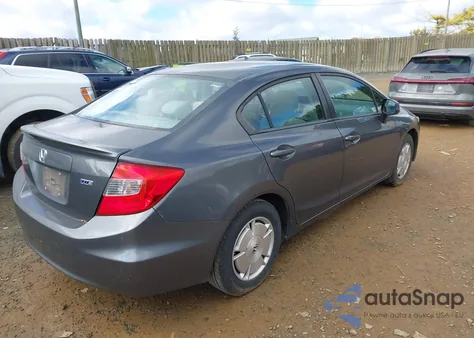 2012 Honda Civic Hf from USA, damaged, VIN 2HGFB2F66CH553992